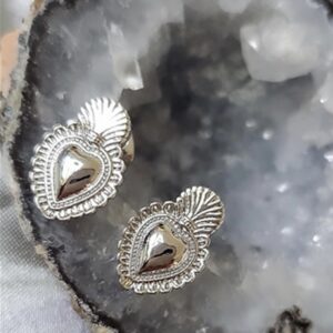Aretes sagrado corazón detente tipo _malaquitasfashionstore_Shop_ women's clothing store