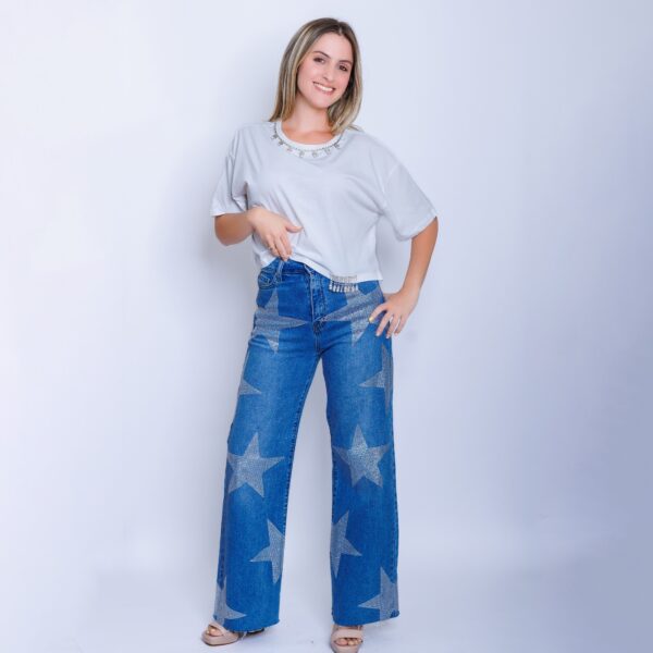 _malaquitasfashionstore_Shop_ women's clothing storeElegant white topwith rhinrestone and pearls High waist star _malaquitasfashionstore_Shop_ women's clothing store