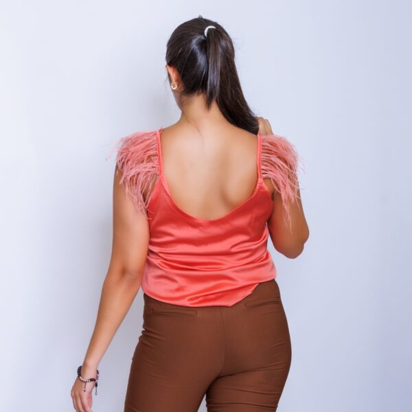 Orange silk skirt_malaquitasfashionstore_Shop_ women's clothing store